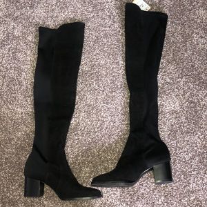 Zara Over-the-Knee heeled boots